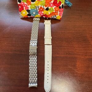 Michele watch bands, stainless and alligator